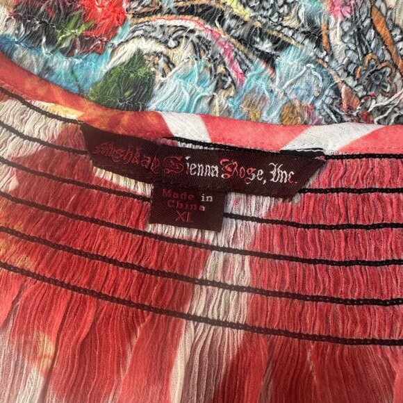 Mushka By Sienna Rose Women's Top Blouse Sheer Tunic XL - Picture 5 of 8